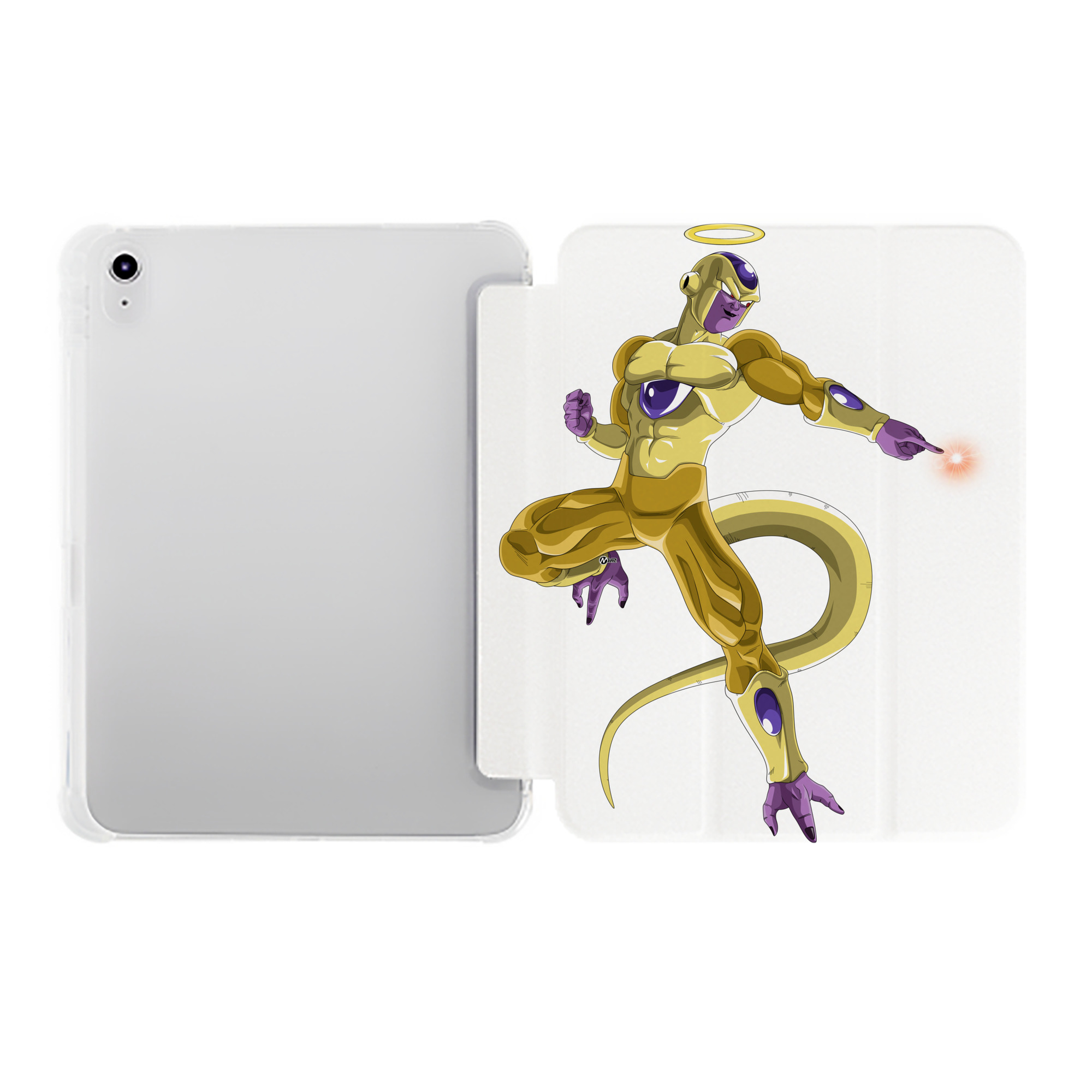 （画像用） ドラゴンボール フリーザ DRAGON BALL Frieza IPad ケース ペン収納付き 三つ折りスタンド PUレザー×シリコン 対応機種9.5/10.5/10.9インチ